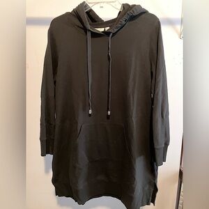 Oversized Women’s Pullover Hoodie, Size LP, Black, d & co. Active